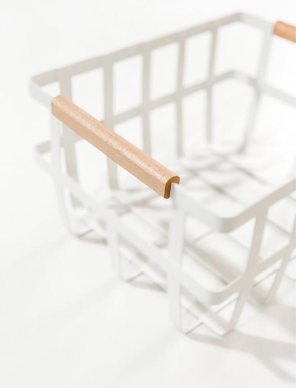NORWAY Scandi Metal Basket with Metal Clip