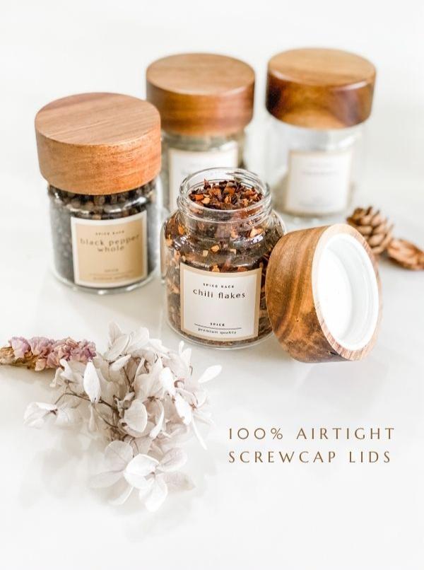 MARRAKECH Artisan Acacia Spice Jars