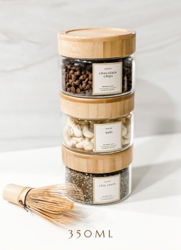OKINAWA WIDE Bamboo Screwcap Jars - Mayfair & Co. Exclusive