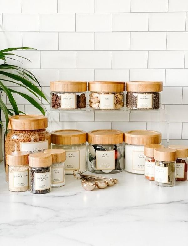 OKINAWA WIDE Bamboo Screwcap Jars - Mayfair & Co. Exclusive