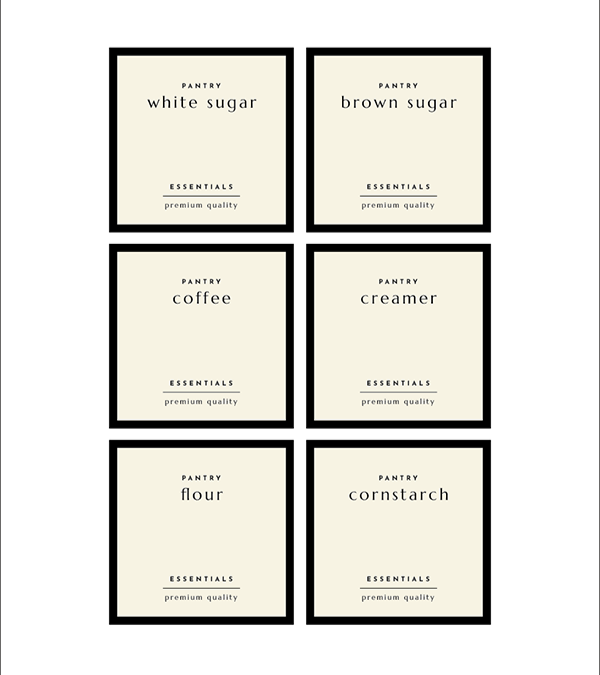 PRE-MADE SET Pantry Basics (Set of 6)