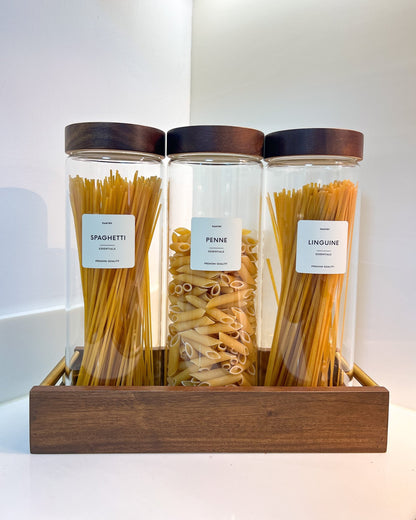 CHAMPAGNE Wooden Caddy with brushed gold handles