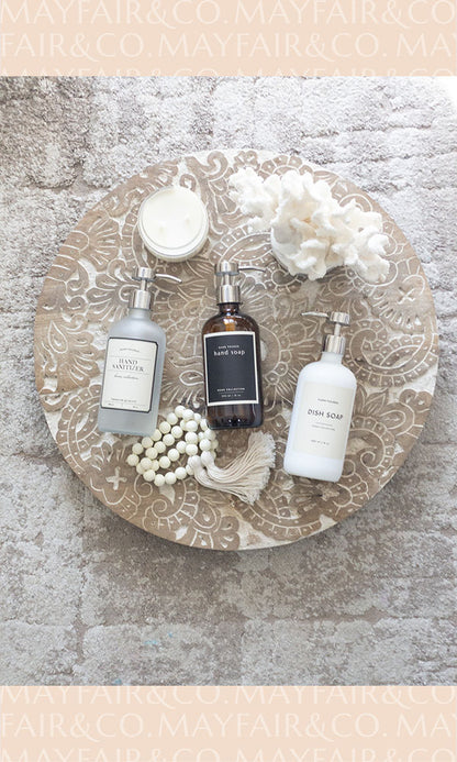 MADISON Glass Decanters with Polished Silver Pump