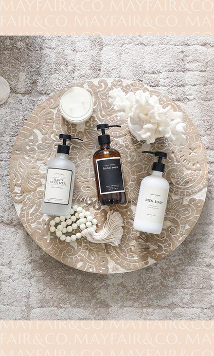 MADISON Glass Decanters with Matte Black Pump