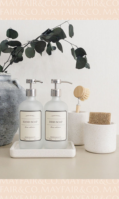 MADISON Glass Decanters with Polished Silver Pump