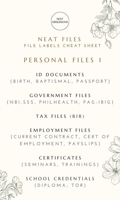 WALL STREET Minimalist File Organizing Set