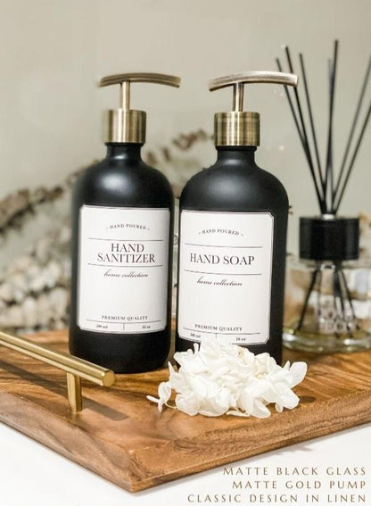 SEVILLE SERVING Mahogany Tray with Stainless Steel Handles in Brushed Gold