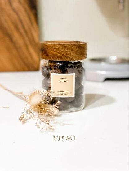 SICILY SLIM Artisan Acacia Screwcap Jars