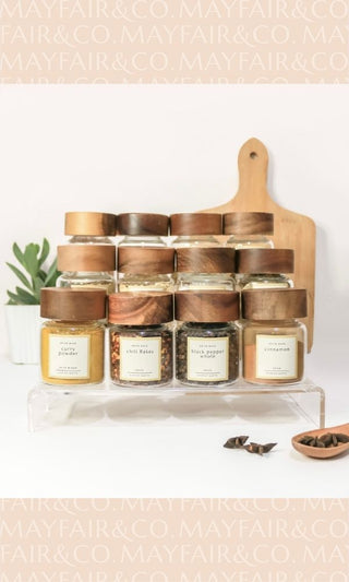 MARRAKECH Artisan Acacia Spice Jars