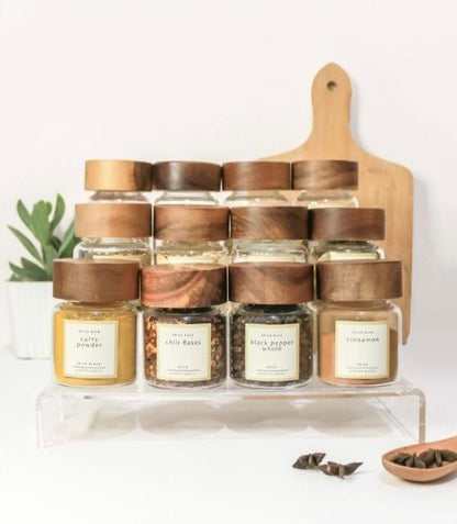 MARRAKECH Artisan Acacia Spice Jars