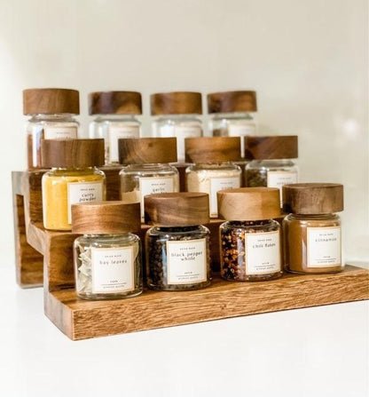 MARRAKECH Artisan Acacia Spice Jars