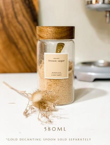 SICILY SLIM Artisan Acacia Screwcap Jars