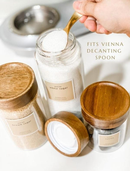 SICILY SLIM Artisan Acacia Screwcap Jars