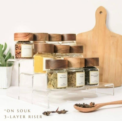 MARRAKECH Artisan Acacia Spice Jars