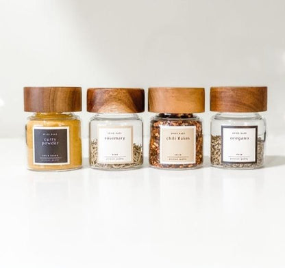 MARRAKECH Artisan Acacia Spice Jars