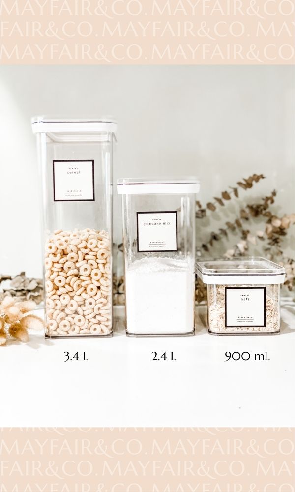 900ml/2.4L/3.4L Clear Food Storage Containers Large Capacity