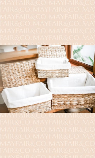 HAVANA Seagrass Baskets with Lids