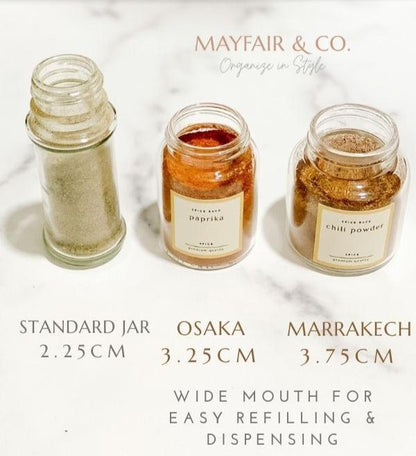 MARRAKECH Artisan Acacia Spice Jars