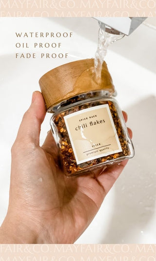 PRE-MADE SET Spice Jar Labels (Set of 16)