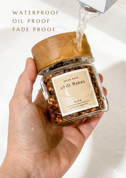 PRE-MADE SET Spice Jar Labels (Set of 16)