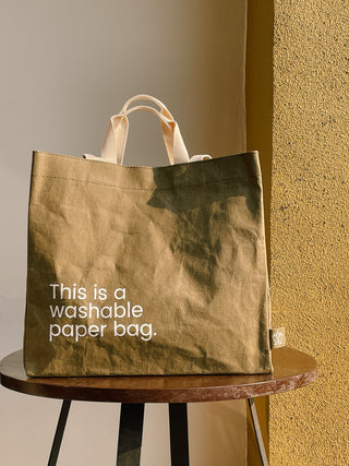 NEW EARTH Large Washable Paper Bag