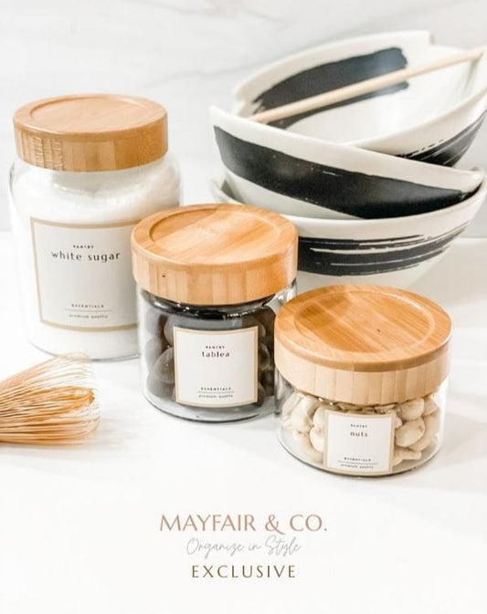 OKINAWA WIDE Bamboo Screwcap Jars - Mayfair & Co. Exclusive