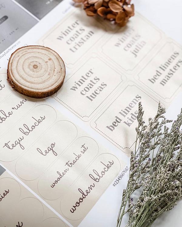 BASIC TEXT Labels - Large (Set of 6) – Mayfair & Co.