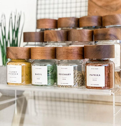 MARRAKECH Artisan Acacia Spice Jars