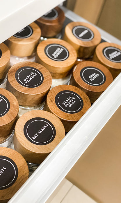 MARRAKECH Artisan Acacia Spice Jars