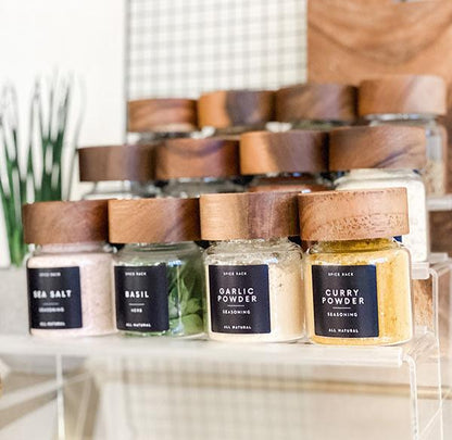 MARRAKECH Artisan Acacia Spice Jars