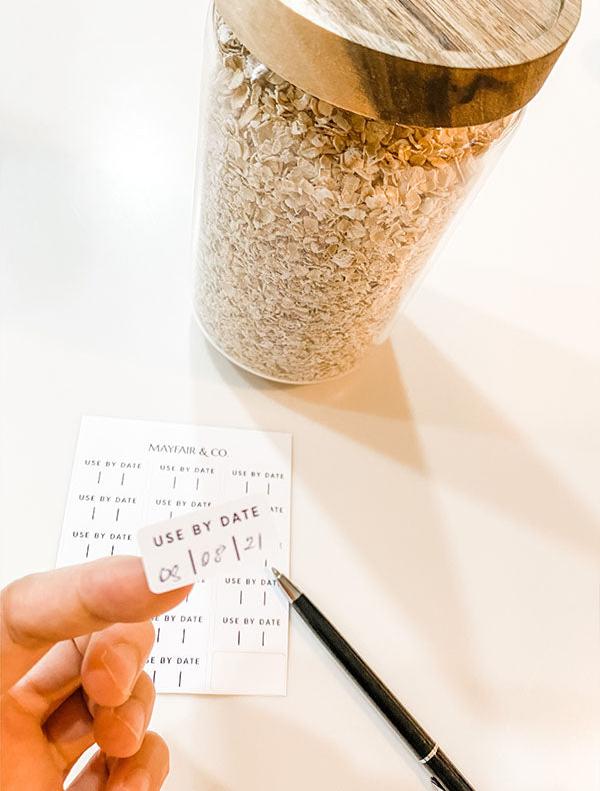 Use By Date Labels